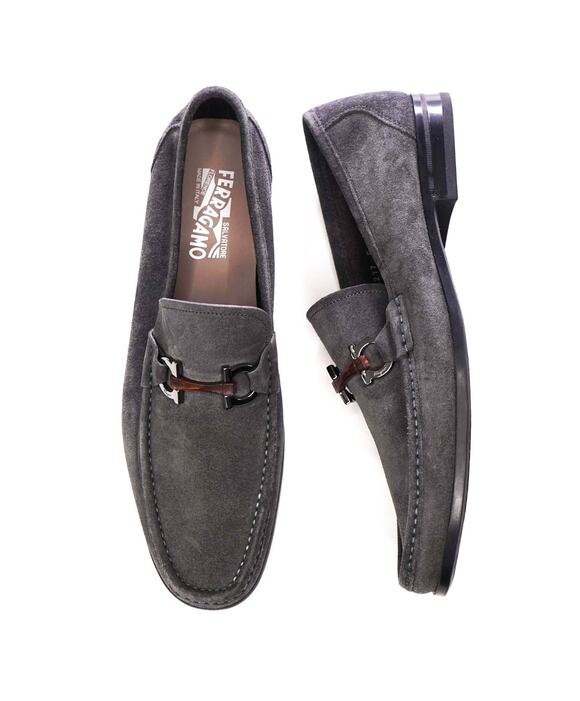 $850 FERRAGAMO - Gray Suede \